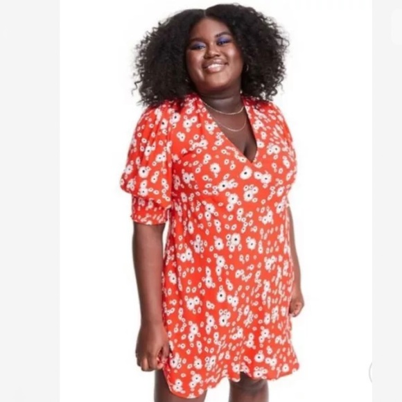 Floral Puff Sleeve Dress RIXO for Target 16W/18W or 20w/22W 24W/26W - Picture 3 of 12